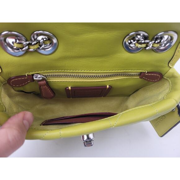 Coach Pillow Madison Shoulder Bag 18 w Quilting 7 3/4" x 5 1/4" - Picture 12 of 14